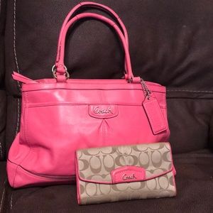 Coach handbag + matching wallet